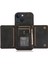 Apple iPhone 13 Telefon Kasası Için 6.1 Inç Üç Katlı Kart Tutucu Cüzdan Telefon Kickstand Kapak Pu Deri+Tpu Şok Geçirmez Kasa-Siyah (Yurt Dışından) 4