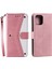 Pu Deri Cüzdan Telefon Kasası Perçin Dekoru Kapak Standı Kasa Kapağı Apple iPhone 13 6.1 Inç Pembe (Yurt Dışından) 1