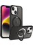 Apple iPhone 13/14 Için Telefon Kasası 6.1 Inç Magsafe Telefon Kılıfı Pc+Tpu Ring Kickstand Koruyucu Kapak Black (Yurt Dışından) 1