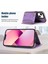 Apple iPhone 13 Telefon Kasası Rfıd Engelleme Telefon Kılıfı 6.1 Inç Rhinestone Dekor Tri-Kat Cüzdan Kickstand Pu Deri Kaplı Tpu Kapak Omuz Kayışı Doğru (Yurt Dışından) 3