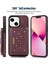 Apple iPhone 13 Telefon Kasası Rfıd Engelleme Telefon Kılıfı 6.1 Inç Rhinestone Dekor Tri-Kat Cüzdan Kickstand Pu Deri Kaplı Tpu Kapak Omuz Kayış Kırmızısı (Yurt Dışından) 2