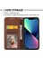 Apple iPhone 13 Telefon Kılıfı Için Buzağı Dokusu Pu Deri Kılıf 6.1 Inç Manyetik Cüzdan Baskılı Rhombus Desen Telefon Stand Kapağı Strap-Brown (Yurt Dışından) 3