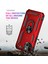 Apple iPhone 13 Telefon Kasası Araba Montaj Rotary Yüzüğü Kickstand Askeri Sınıf Pc Tpu Combo Kasa Şok Geçirmez Kapak 6.1 Inç-Kırmızı (Yurt Dışından) 4