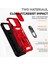Apple iPhone 13 Telefon Kasası 6.1 Inç Anti-Çizik Cep Telefonu Kasası Yüzüğü Kickstand Hibrid Pc+Tpu Kabuklu Slayt Kamera Koruması Kapak-Kırmızı (Yurt Dışından) 4