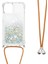 Apple iPhone 13/14 Için Telefon Kasası Köpüklü Yüzen Sıvı ve Yumuşak Tpu Şok Geçirmez Koruma Tampon Kapağı Lanyard -Silver (Yurt Dışından) 1