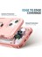 Apple iPhone 13 Telefon Kılıfı Için 6.1 Inç 3 Arada Şok Geçirmez Yüzük Tutucu Telefon Vakası Kickstand Anti-Giyim Anti Koruyucu Telefon Geri Kapak Pembe (Yurt Dışından) 4