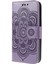 Apple iPhone 13 Telefon Kasası Için Mandala Çiçek Pu Deri Telefon Stand Kapağı Cüzdan Kılıfı Strap 6.1 Inç-Mor (Yurt Dışından) 1