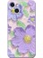 Apple iPhone 13 Telefon Kasası 6.1 Inç Canlı Yağlı Boya Çiçek Desenli Telefon Kasası Anti-Çizik Yumuşak Tpu Arka Kapak-Mor (Yurt Dışından) 1