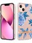 Apple iPhone 13 Telefon Kasası Için Çiçek Deseni Elektrapan Imd Iml Esnek Tpu Koruyucu Telefon Kılıfı Kapak 6.1 Inç-Mavi (Yurt Dışından) 1