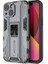 Apple iPhone 13 Telefon Kasası Için Test Edilmiş Zırh Şok Geçirmez Askeri Hard Pc+Tpu Tampon Hibrit Koruyucu Kapak Kickstand ile Telefon 13 6.1 Inç-Grey (Yurt Dışından) 1