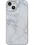 Apple iPhone 13 Telefon Kasası Epoksi Sert Akrilik+Tpu Telefon Kabuğu Elektrokapı Mermer Desen Gümüş Folyo Telefon Kasa-Beyaz (Yurt Dışından) 1