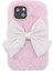 Apple iPhone 13 Telefon Kasası Yumuşak Sahte Kürklü Kabarık Sıcak Arka Kapak Tpu Tampon Koruyucu Bowknot Kasası. (Yurt Dışından) 1