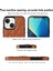 Apple iPhone 13 Telefon Kılıfı 6.1 Inç Pu Deri+Tpu Telefon Kılıfı Dikiş Rhombus Ring Tutucu Kickstand Telefon Kapak-Kahverengi (Yurt Dışından) 4