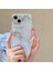 Apple iPhone 13 Telefon Kasası Epoksi Sert Akrilik+Tpu Telefon Kabuğu Elektrokapı Mermer Desen Gümüş Folyo Telefon Kasa-Beyaz (Yurt Dışından) 3