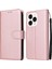 Apple iPhone 14 Telefon Kasası 6.1 Inç Düşüşe Dayanıklı Standı Kapak Folio Flip Deri Cüzdan Cep Telefonu Kasa ile Kordon-Rose Altın (Yurt Dışından) 1