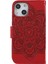 Apple iPhone 13 Telefon Kasası Için Mandala Çiçek Pu Deri Deri Telefon Stand Kapağı Cüzdan Kılıfı Strap 6.1 Inç-Kırmızı (Yurt Dışından) 3