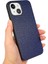 Litchi Skin Pc+Tpu Combo Apple iPhone 13 Için Orijinal Deri Kaplı Arka Kabuk 6.1 Inç-Mavi (Yurt Dışından) 4