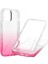 Apple iPhone 13 Telefon Kılıfı Şok Için Absorbed Tpu+Pc La1 Serisi Şeffaf Gradient Hibrit Kılıf Dahili Pet Screen Koruyucu 6.1 Inç-Kırmızı (Yurt Dışından) 1