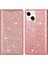 Apple iPhone 13 Telefon Kasası Için Manyetik Otomatik Emici Ultra Ince Flaş Tozu Deri Kasa, Kart Tutucusu ile 6.1 Inç-Gül Altın (Yurt Dışından) 1