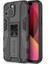 Apple iPhone 13 Telefon Kasası Için Test Edilmiş Zırh Şok Geçirmez Askeri Hard Pc+Tpu Tampon Hibrit Koruyucu Kapak Kickstand ile Telefon 13 6.1 Inç-Siyah (Yurt Dışından) 1