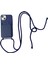 Apple iPhone 13 Telefon Kılıfı Için 6.1 Inç Telefon Kılıf Anti-Drop Sıvı Silikon Koruyucu Kapak Kart Yuvası Strap-Dark Mavi (Yurt Dışından) 1