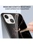 Apple iPhone 13 Telefon Kılıfı Için Mermer Tasarımı Lüks Temsilli Cam Geri Kapak Ince Şok Geçirmez Tpu Kenar Koruyucu Kılıf 6.1 Inç-Siyah (Yurt Dışından) 4