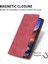 Df-05 Rfıd Engelleme Cüzdan Kılıfı Apple iPhone 13 Pu Deri Stand Flip Business Telefon Kapak-Kırmızı (Yurt Dışından) 4