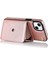 Apple iPhone 13 Telefon Kılıfı Için 6.1 Inç/14 Akordeon Tarzı Kart Yuvaları Telefon Kılıfı Kickstand Rfıd Engelleme Kapağı Kısa Kayış ve Uzun Kayış-Rose Altın (Yurt Dışından) 2