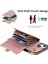Apple iPhone 13 Telefon Kılıfı Için 6.1 Inç/14 Akordeon Tarzı Kart Yuvaları Telefon Kılıfı Kickstand Rfıd Engelleme Kapağı Kısa Kayış ve Uzun Kayış-Rose Altın (Yurt Dışından) 4