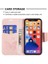 Apple iPhone 13 Telefon Kılıfı Için Baskı Pu Deri Deri Flip Cüzdan Kılıfı Stand ve Bilek Kayışı ile Kapak 6.1 Inç-Rose Gold (Yurt Dışından) 3