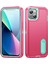 Apple iPhone 13 6.1 Inç Metal Kickstand Pc+Tpu Askeri Anti-Drop Koruma Telefon Kılıfı Kapak Gül Mavi (Yurt Dışından) 2