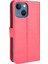Apple iPhone 13 Telefon Kasası Anti-Fall Şok Geçirmez Bilek Kayışı Çılgın At Dokusu Cüzdan Tasarımı Deri Telefon Kapağı Stand 6.1 Inç-Kırmızı (Yurt Dışından) 1