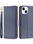 Apple iPhone 14 Telefon Kasası 6.1 Inç Aşınma Dirençli Anti-Güz Renkli Litchi Doku Pu Deri Tam Kaplama Cep Telefonu Kılıfı Stand Walle Strap-Dark Mavi (Yurt Dışından) 1