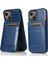 Apple iPhone 13 Telefon Kılıfı Tutucu Tasarım Pu Deri+Tpu Doğru Renk Iyi Korunmuş Telefon Kasası Kickstand Kapak 6.1 Inç-Mavi (Yurt Dışından) 2