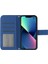 Apple iPhone 13 Telefon Kılıfı 6.1 Inç HT04 Baskılı Ayçiçeği Cilt Touch Pu Deri+Tpu Kılıf Stand Standı Cüzdan Telefon Kapağı Omuz Kayışı Sapfire (Yurt Dışından) 4