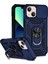Apple iPhone 13 Telefon Kasası 6.1 Inç Önleme Önleyici Cep Telefon Kılıf Yüzüğü Kickstand Hibrid Pc+Tpu Kabuğu Slayt Kamera Koruma Kapak Mavisi (Yurt Dışından) 1