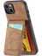 Apple iPhone 13 Rfıd Blowantıce Pu Deri+Tpu Kickstand Cover-Brown Için Kart Tutucu Telefon Kılıfı (Yurt Dışından) 2