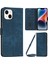 Apple iPhone 14/13 Için 6.1 Inç Pu Deri Telefon Kılıfları Stand Çizgileri Baskılı Cilt Touch Cüzdan Kapak Sapfire (Yurt Dışından) 1