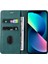 Apple iPhone 13 Telefon Kasası Için 6.1 Inç Anti-Fall Anti Anti Anti Conclu Flip Case, Kart Yuvaları Manyetik Pu Deri Deri Telefon Cüzdan Kapağı Standı Bileklik Mavisi (Yurt Dışından) 1