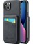 Apple iPhone 13 Rfıd Engelleme Pu Deri+Tpu Kickstand Cover-Black Için Kart Tutucu Telefon Kılıfı (Yurt Dışından) 1