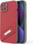 Apple iPhone 13 6.1 Inç Pc+Tpu Telefon Kılıfı Yerleşik Kickstand Anti-Cratch Iyi Korumalı Telefon Kapak-Kırmızısı (Yurt Dışından) 1