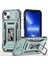 Apple iPhone 13 Telefon Kasası 6.1 Inç Halka Kickstand Anti-Fall Vaka Slayt Kamera Kapağı Pc+Tpu Cep Telefonu Koruyucu Kapak Yeşili (Yurt Dışından) 1