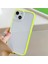 Apple iPhone 13 Telefon Kasası Için Iki Renkli Kenar Akrilik Arka Panel+Tpu Tampon Şeffaf Telefon Kasası Kabuk 6.1 Inç-Sarı Yeşil (Yurt Dışından) 1