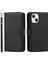 Apple iPhone 13 Telefon Kılıfı Için Düşüş Maşif Çıkarılabilir Pu Deri Deri Cüzdan Stand Telefon Kılıfı Bilek Kayışı ile 6.1 Inç-Black (Yurt Dışından) 1