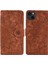 Apple iPhone 13 Telefon Kasası Için Baskı Çiçek Premium Pu Deri Cüzdan Koruyucusu Folio Standı Manyetik Flip Kapak 6.1 Inç-Kahverengi (Yurt Dışından) 1