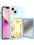 Apple iPhone 13 Telefon Kasası Için Akrilik+Tpu Hibrid Kasa Koruyucu Kapak Kart Tutucu ve Gizli Ayna 6.1 Inç Hafif Mavi (Yurt Dışından) 1
