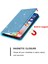 Apple iPhone 13 Telefon Kasası Için Manyetik Otomatik Emici Ultra Ince Flaş Tozu Deri Kasa, Kart Tutucusu ile 6.1 Inç-Mavi (Yurt Dışından) 3