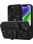 Apple iPhone 13/14 Için Telefon Kasası 6.1 Inç Kart Torba Tasarım Çarpışması Dirençli Cilt Dokunuşu Pu Deri Kaplı Tpu Manyetik Halka Kickstand-Black ile Arka Kasa (Yurt Dışından) 1