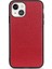 Litchi Skin Pc+Tpu Combo Apple iPhone 13 Için Orijinal Deri Kaplı Arka Kabuk 6.1 Inç-Kırmızı (Yurt Dışından) 1