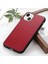 Litchi Skin Pc+Tpu Combo Apple iPhone 13 Için Orijinal Deri Kaplı Arka Kabuk 6.1 Inç-Kırmızı (Yurt Dışından) 3